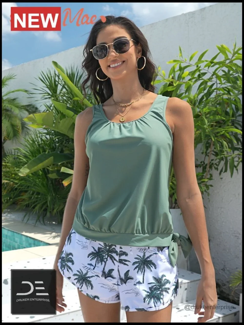 N/A blouson tankini